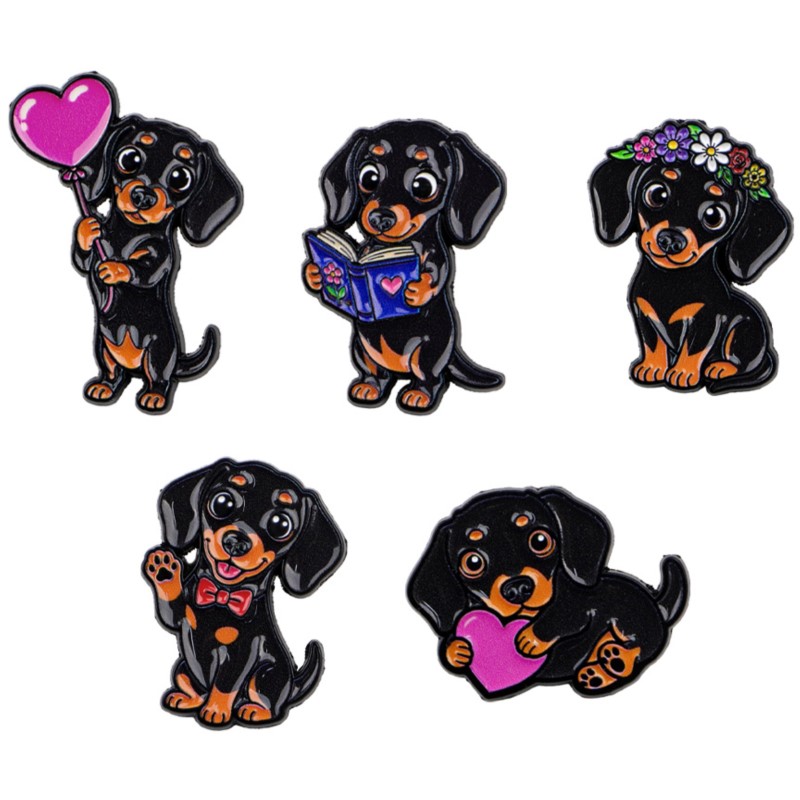 Pet Supplies Store - Set di 5 spille smaltate a