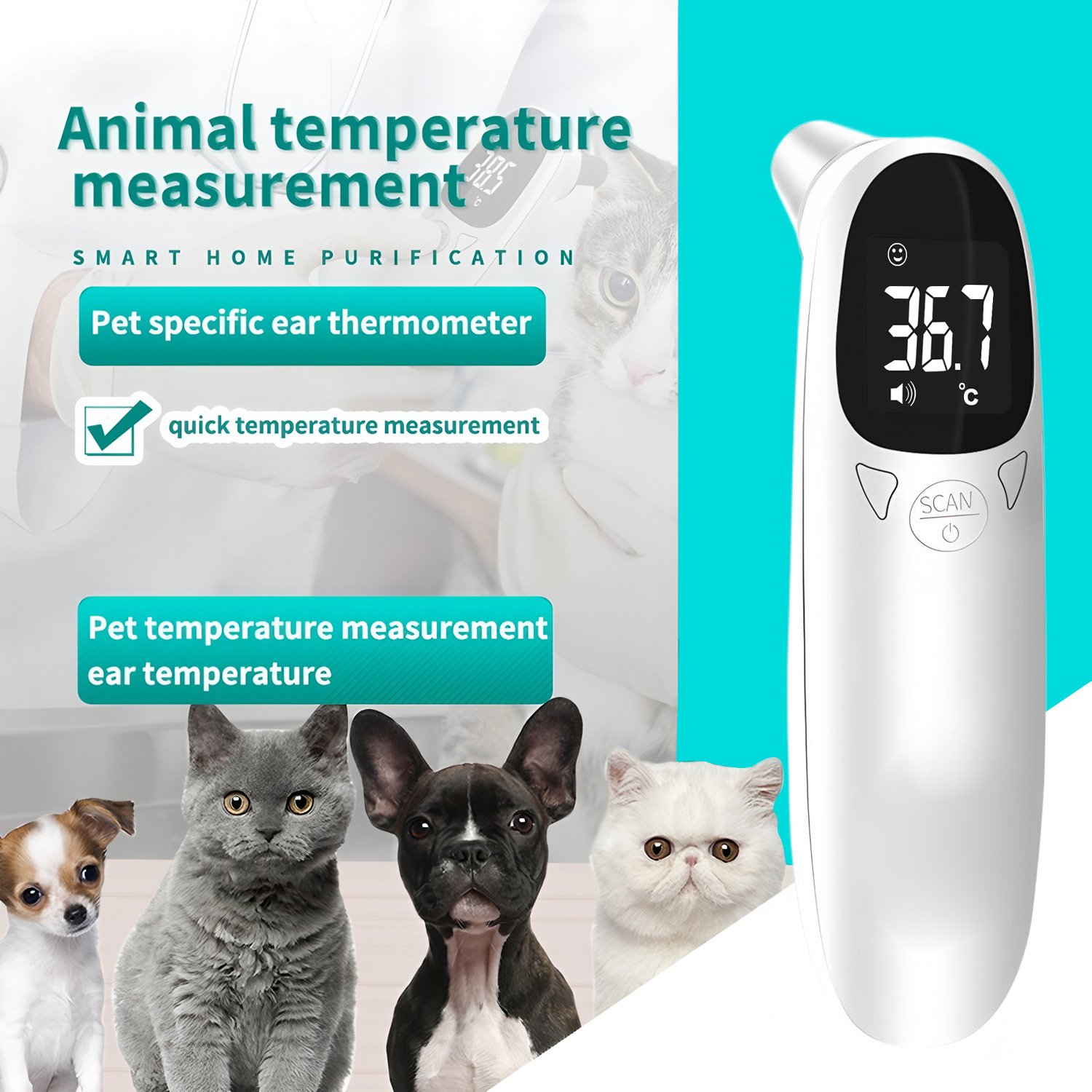 Pet Supplies Discount - Termometro Digitale per Orecchie di Animali