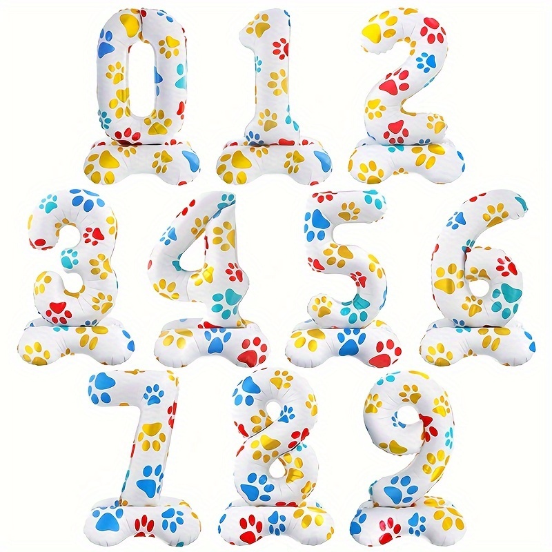 Pet Supplies Discount - Palloncino a Forma di Numero Bianco
