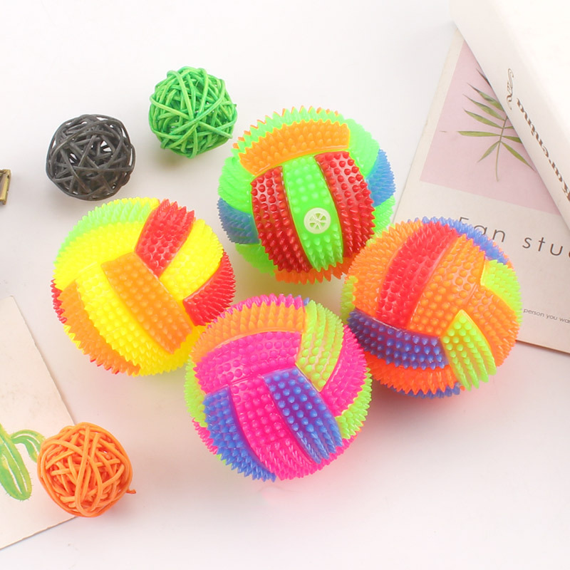 Pet Dental Chew Toy - 2 pezzi palla luminosa giocattolo per
